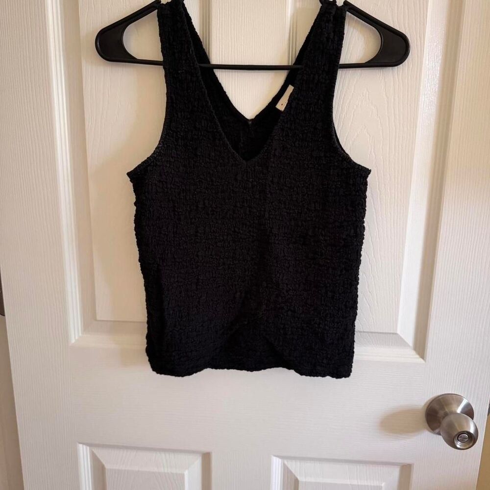 A New Day Women's Black Crinkle Tank Top